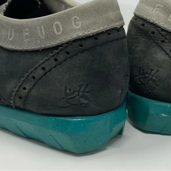 JOHN FLUEVOG Future Orbit Brogue Round Toe WingtipShoes 10 Teal Derby